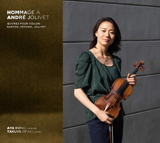 La violoniste Aya Kono joue cinq pièces signées Bartók, Jolivet et Miyoshi