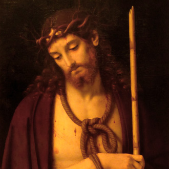 conservé au musée de Leipzig, le Christ aux épines d'Andrea Solario (1503)