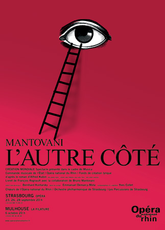 Affiche de la création de L'Autre côté, opéra de Bruno Mantovani