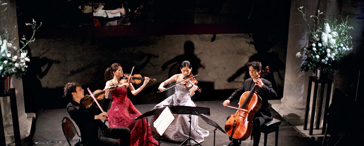 le jeune et talentueux Quatuor, photographié par Jean-Claude Capt
