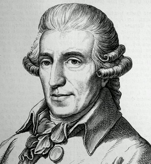 gravure représentant le compositeur Joseph Haydn