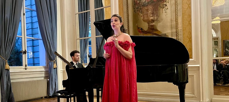 Laetitia Grimaldi et Ammiel Bushakevitz à l'Ambassade du Portugal (Paris)
